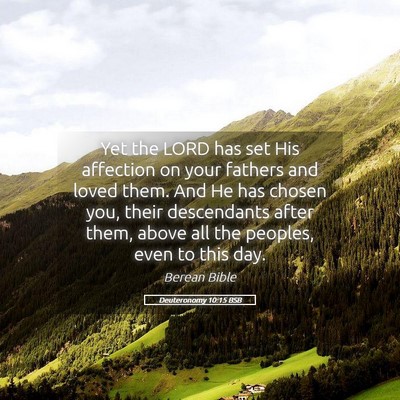 Picture 05 - Deuteronomy 10:15 BSB - Yet the LORD has set His affection on your - Bible Verse Picture