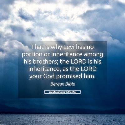 Picture 05 - Deuteronomy 10:9 BSB - That is why Levi has no portion or inheritance - Bible Verse Picture