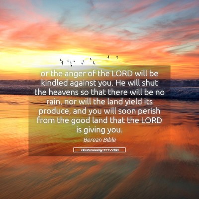 Picture 05 - Deuteronomy 11:17 BSB - or the anger of the LORD will be kindled against - Bible Verse Picture
