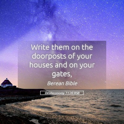 Picture 05 - Deuteronomy 11:20 BSB - Write them on the doorposts of your houses and on - Bible Verse Picture