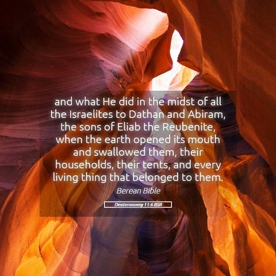 Picture 05 - Deuteronomy 11:6 BSB - and what He did in the midst of all the - Bible Verse Picture