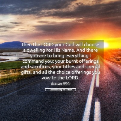 Picture 05 - Deuteronomy 12:11 BSB - then the LORD your God will choose a dwelling for - Bible Verse Picture
