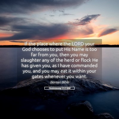 Picture 05 - Deuteronomy 12:21 BSB - If the place where the LORD your God chooses to - Bible Verse Picture