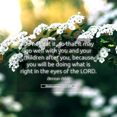 Picture 05 - Deuteronomy 12:25 BSB - Do not eat it, so that it may go well with you - Bible Verse Picture