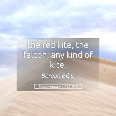 Picture 05 - Deuteronomy 14:13 BSB - the red kite, the falcon, any kind of - Bible Verse Picture