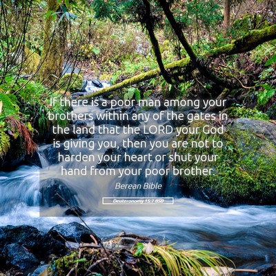 Picture 05 - Deuteronomy 15:7 BSB - If there is a poor man among your brothers within - Bible Verse Picture