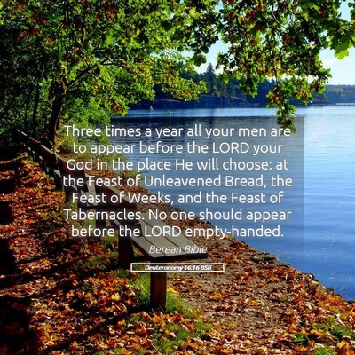 Picture 05 - Deuteronomy 16:16 BSB - Three times a year all your men are to appear - Bible Verse Picture