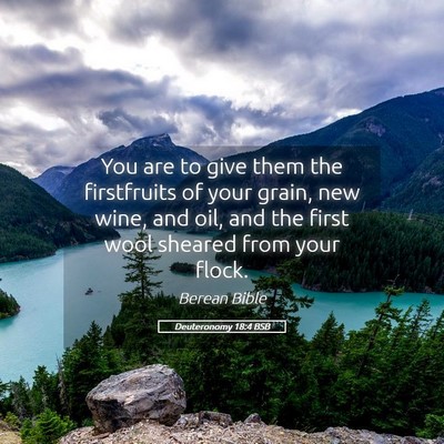 Picture 05 - Deuteronomy 18:4 BSB - You are to give them the firstfruits of your - Bible Verse Picture
