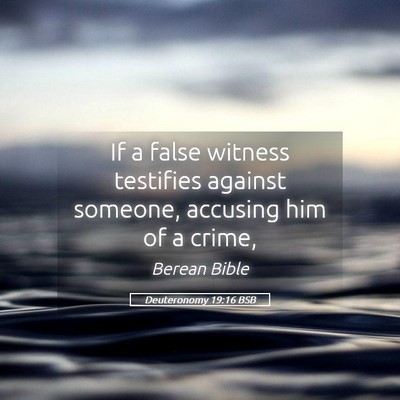 Picture 05 - Deuteronomy 19:16 BSB - If a false witness testifies against someone, - Bible Verse Picture