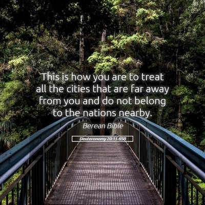 Picture 05 - Deuteronomy 20:15 BSB - This is how you are to treat all the cities that - Bible Verse Picture