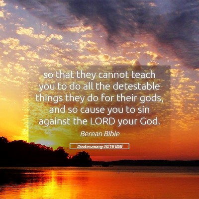 Picture 05 - Deuteronomy 20:18 BSB - so that they cannot teach you to do all the - Bible Verse Picture