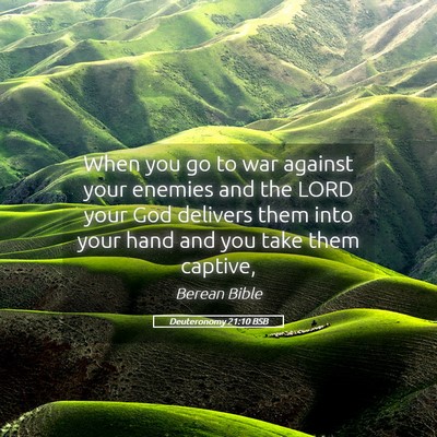 Picture 05 - Deuteronomy 21:10 BSB - When you go to war against your enemies and the - Bible Verse Picture