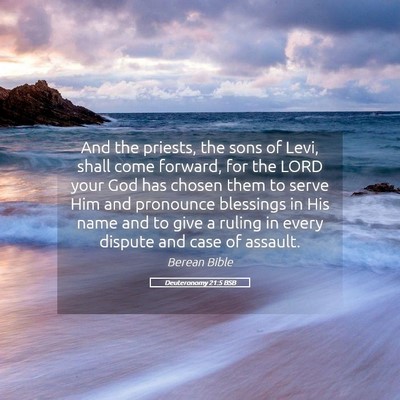 Picture 05 - Deuteronomy 21:5 BSB - And the priests, the sons of Levi, shall come - Bible Verse Picture