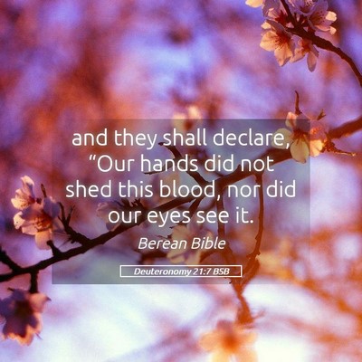 Picture 05 - Deuteronomy 21:7 BSB - and they shall declare, “Our hands did not shed - Bible Verse Picture