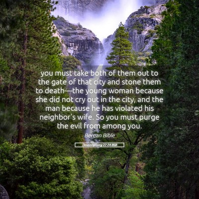 Picture 05 - Deuteronomy 22:24 BSB - you must take both of them out to the gate of - Bible Verse Picture