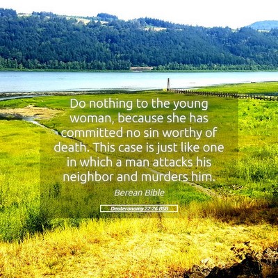 Picture 05 - Deuteronomy 22:26 BSB - Do nothing to the young woman, because she has - Bible Verse Picture
