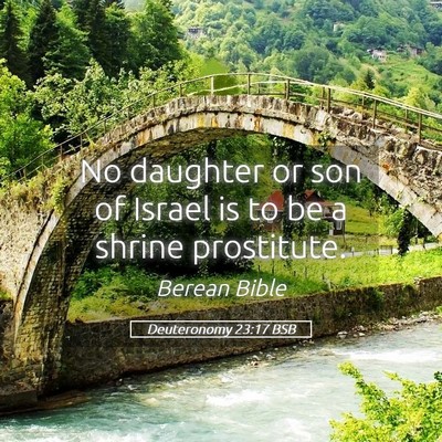 Picture 05 - Deuteronomy 23:17 BSB - No daughter or son of Israel is to be a shrine - Bible Verse Picture