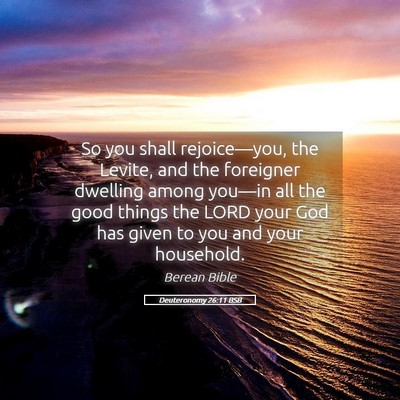Picture 05 - Deuteronomy 26:11 BSB - So you shall rejoice—you, the Levite, and the - Bible Verse Picture