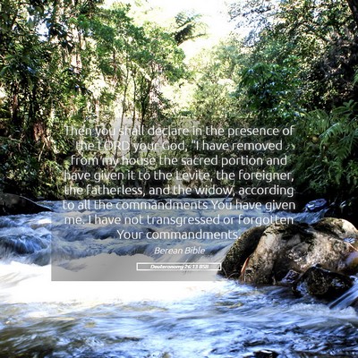 Picture 05 - Deuteronomy 26:13 BSB - Then you shall declare in the presence of the - Bible Verse Picture