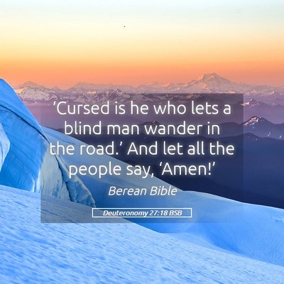 Picture 05 - Deuteronomy 27:18 BSB - ‘Cursed is he who lets a blind man wander in - Bible Verse Picture