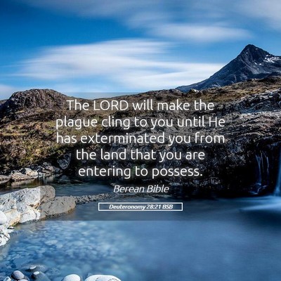 Picture 05 - Deuteronomy 28:21 BSB - The LORD will make the plague cling to you until - Bible Verse Picture