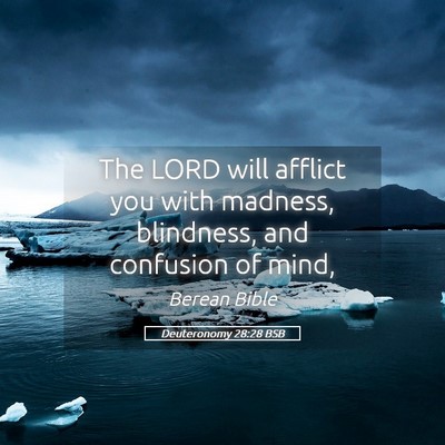 Picture 05 - Deuteronomy 28:28 BSB - The LORD will afflict you with madness, - Bible Verse Picture