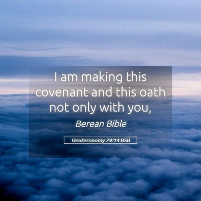 Picture 05 - Deuteronomy 29:14 BSB - I am making this covenant and this oath not only - Bible Verse Picture