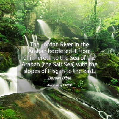 Picture 05 - Deuteronomy 3:17 BSB - The Jordan River in the Arabah bordered it from - Bible Verse Picture