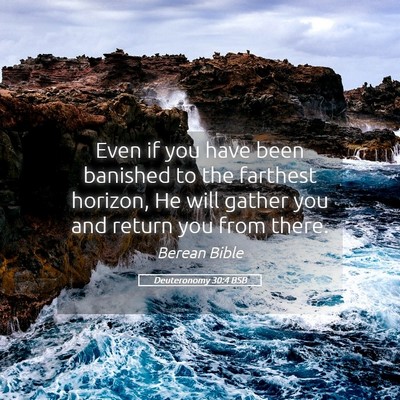 Picture 05 - Deuteronomy 30:4 BSB - Even if you have been banished to the farthest - Bible Verse Picture