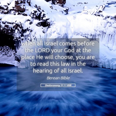 Picture 05 - Deuteronomy 31:11 BSB - when all Israel comes before the LORD your God at - Bible Verse Picture