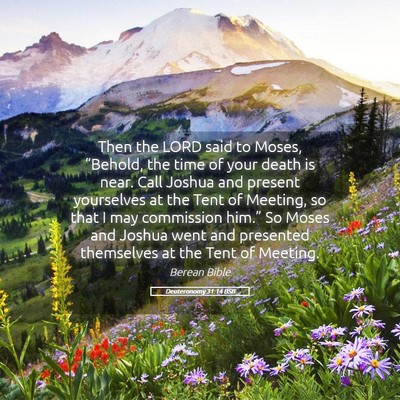 Picture 05 - Deuteronomy 31:14 BSB - Then the LORD said to Moses, “Behold, the time - Bible Verse Picture