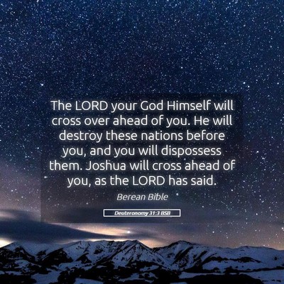 Picture 05 - Deuteronomy 31:3 BSB - The LORD your God Himself will cross over ahead - Bible Verse Picture