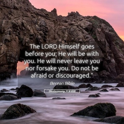 Picture 05 - Deuteronomy 31:8 BSB - The LORD Himself goes before you; He will be with - Bible Verse Picture