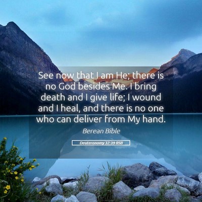 Picture 05 - Deuteronomy 32:39 BSB - See now that I am He; there is no God besides Me. - Bible Verse Picture