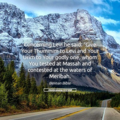 Picture 05 - Deuteronomy 33:8 BSB - Concerning Levi he said: “Give Your Thummim to - Bible Verse Picture
