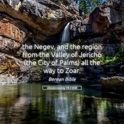 Picture 05 - Deuteronomy 34:3 BSB - the Negev, and the region from the Valley of - Bible Verse Picture