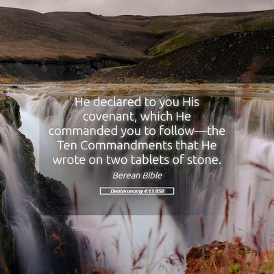 Picture 05 - Deuteronomy 4:13 BSB - He declared to you His covenant, which He - Bible Verse Picture