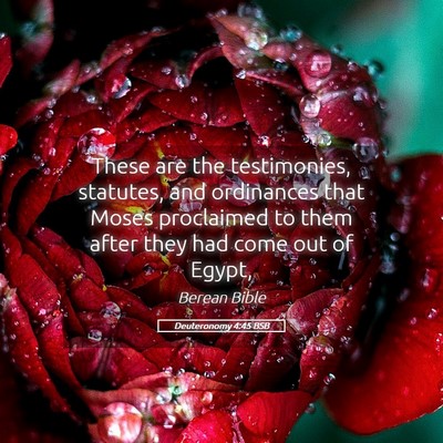 Picture 05 - Deuteronomy 4:45 BSB - These are the testimonies, statutes, and - Bible Verse Picture