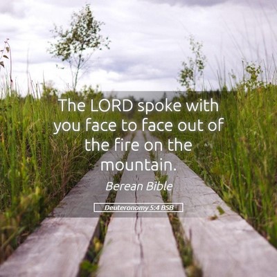 Picture 05 - Deuteronomy 5:4 BSB - The LORD spoke with you face to face out of the - Bible Verse Picture