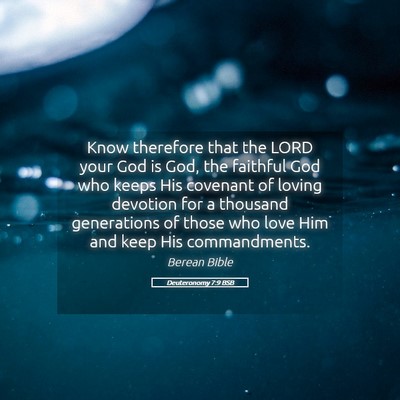 Picture 05 - Deuteronomy 7:9 BSB - Know therefore that the LORD your God is God, the - Bible Verse Picture