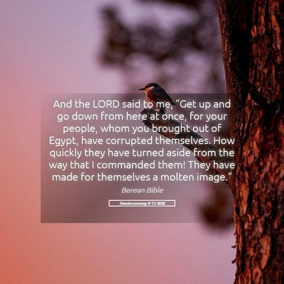 Picture 05 - Deuteronomy 9:12 BSB - And the LORD said to me, “Get up and go down - Bible Verse Picture