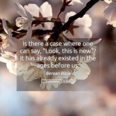 Picture 05 - Ecclesiastes 1:10 BSB - Is there a case where one can say, “Look, this - Bible Verse Picture