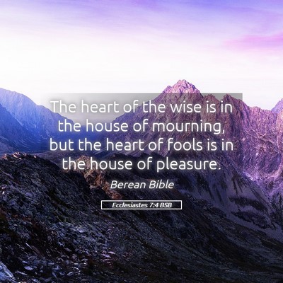 Picture 05 - Ecclesiastes 7:4 BSB - The heart of the wise is in the house of - Bible Verse Picture