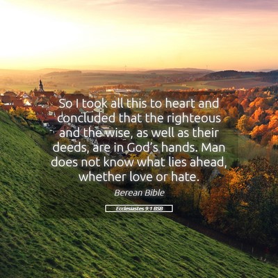 Picture 05 - Ecclesiastes 9:1 BSB - So I took all this to heart and concluded that - Bible Verse Picture