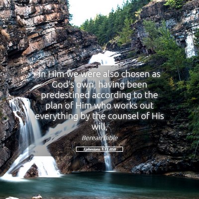 Picture 05 - Ephesians 1:11 BSB - In Him we were also chosen as God’s own, having - Bible Verse Picture