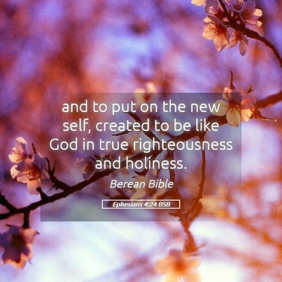 Picture 05 - Ephesians 4:24 BSB - and to put on the new self, created to be like - Bible Verse Picture