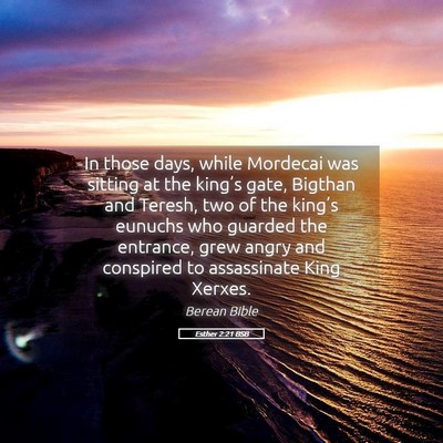 Picture 05 - Esther 2:21 BSB - In those days, while Mordecai was sitting at the - Bible Verse Picture