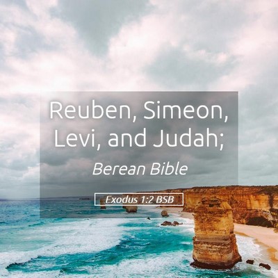Picture 05 - Exodus 1:2 BSB - Reuben, Simeon, Levi, and - Bible Verse Picture