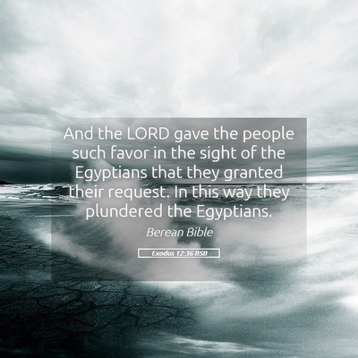 Picture 05 - Exodus 12:36 BSB - And the LORD gave the people such favor in the - Bible Verse Picture