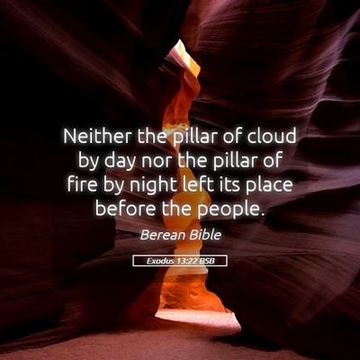 Picture 05 - Exodus 13:22 BSB - Neither the pillar of cloud by day nor the pillar - Bible Verse Picture
